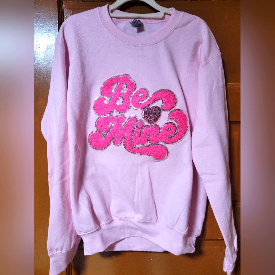 Chenille And Sequin Patch Pullover